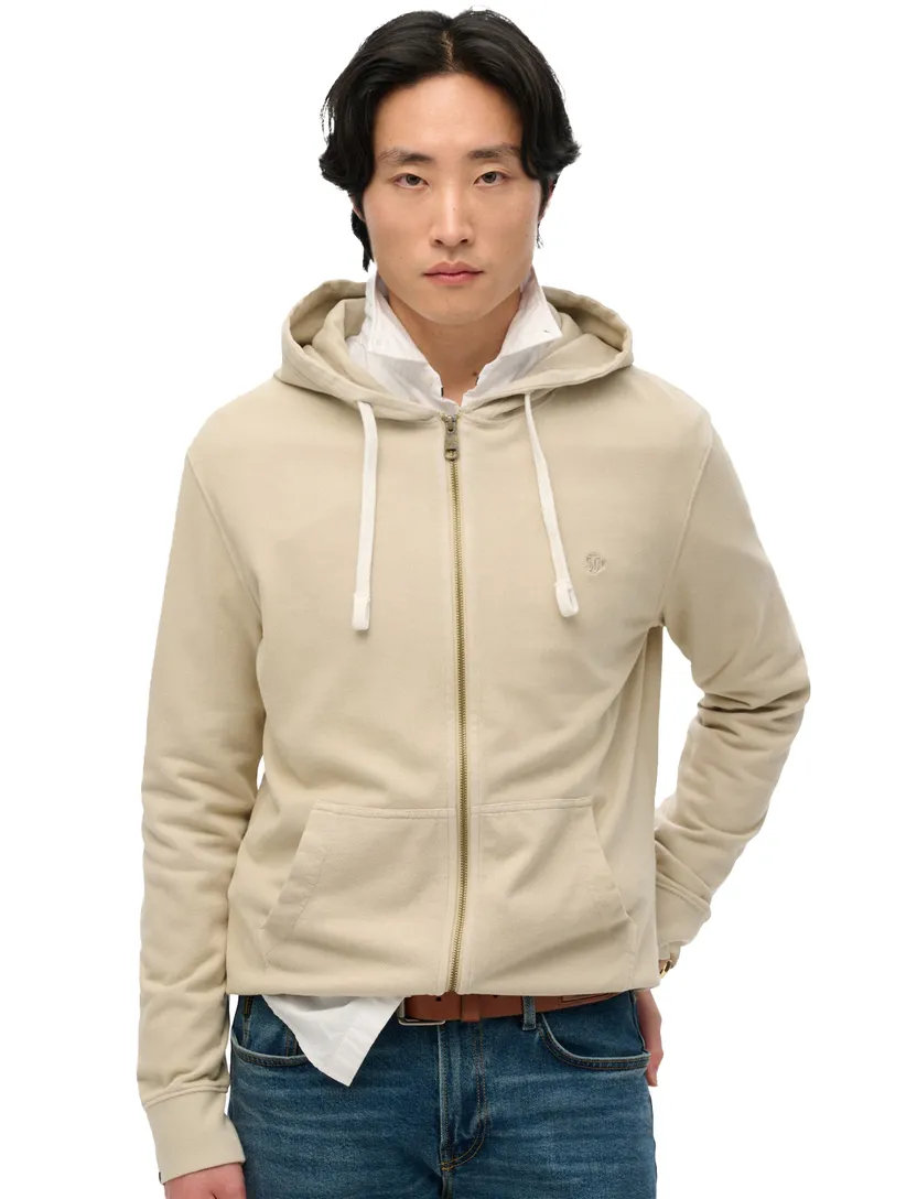 Superdry vest met capuchon beige effen