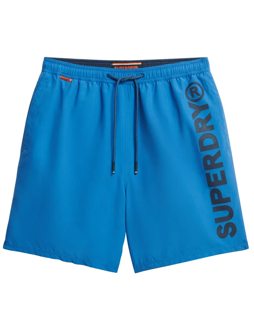 Superdry zwemshort blauw met letters