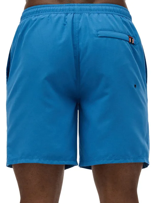 Superdry zwemshort blauw met letters