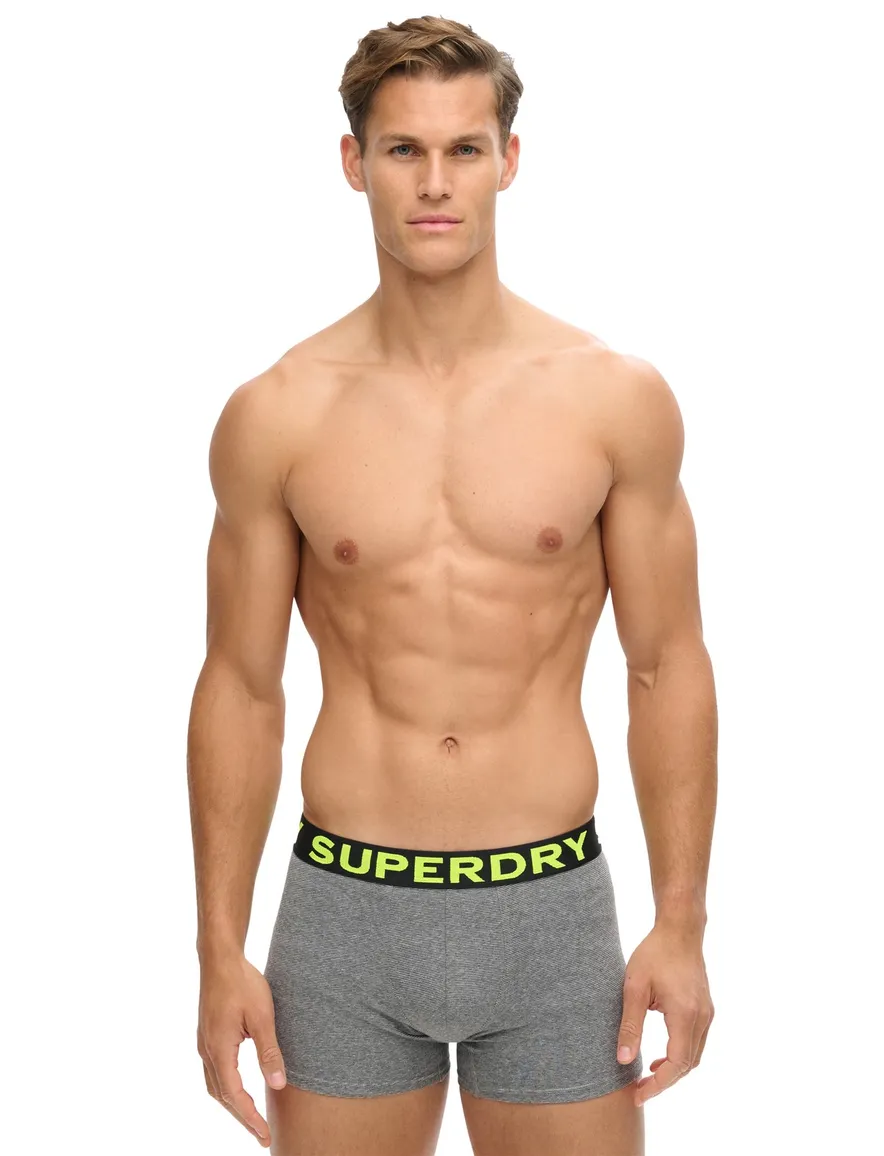Superdry boxershorts 3-pack grijs zwart