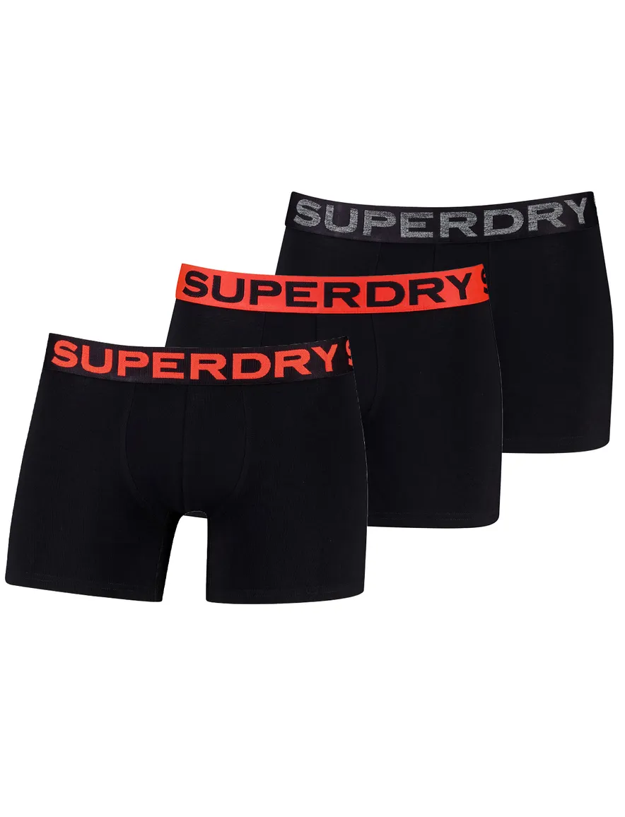 Superdry boxershorts 3-pack zwart