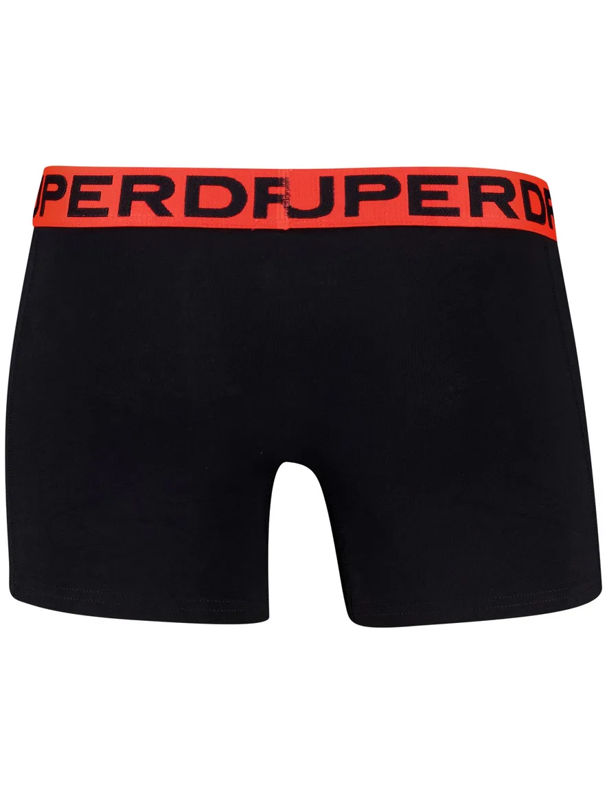 Superdry boxershorts 3-pack zwart effen katoen slim fit