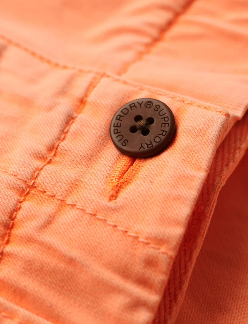 Superdry bermuda oranje effen slim fit
