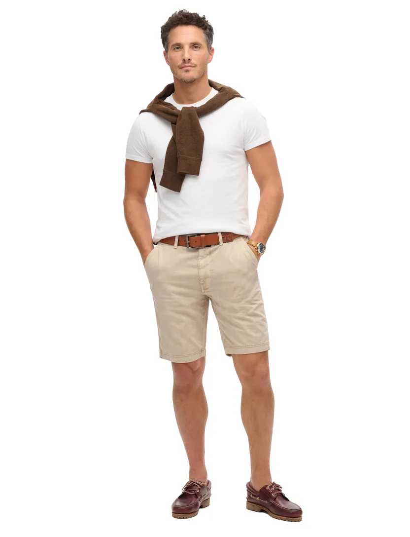 Superdry bermuda beige effen slim fit