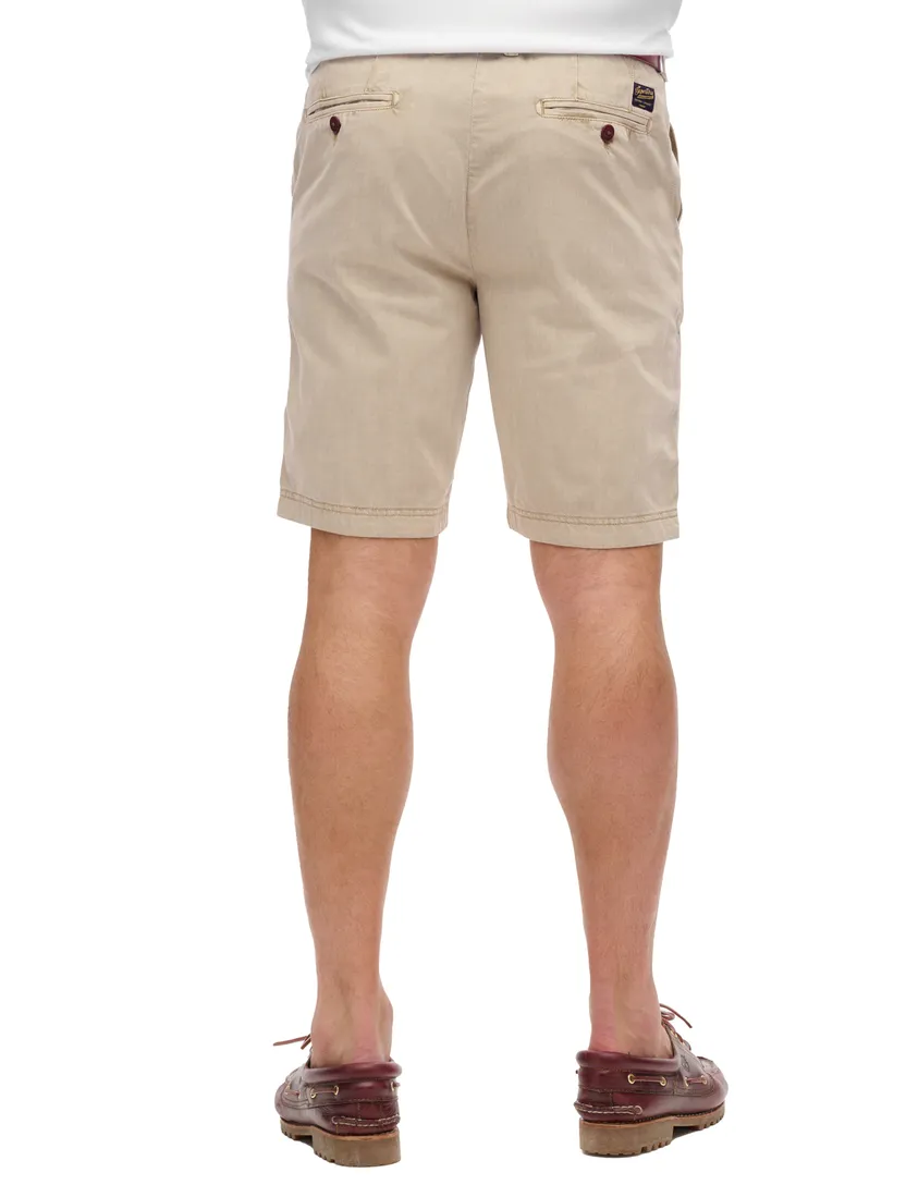 Superdry bermuda beige effen slim fit