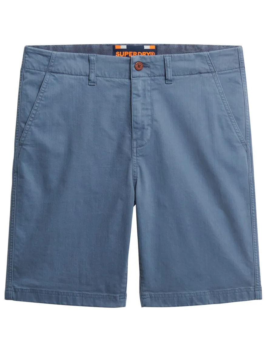 Superdry bermuda blauw effen