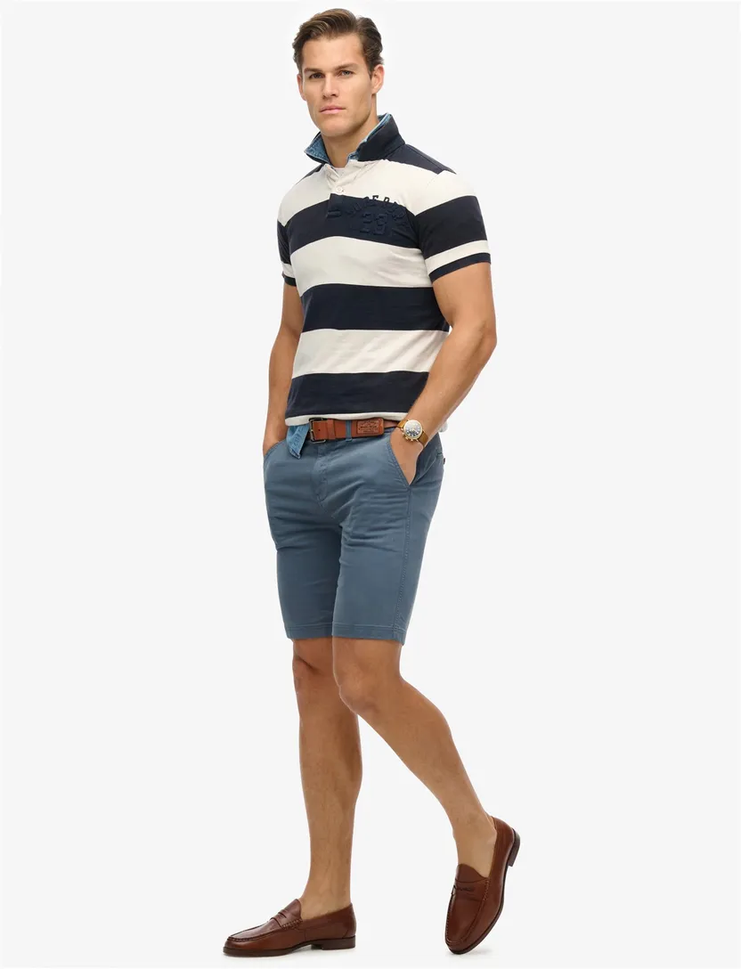 Korte broek chino Superdry blauw effen