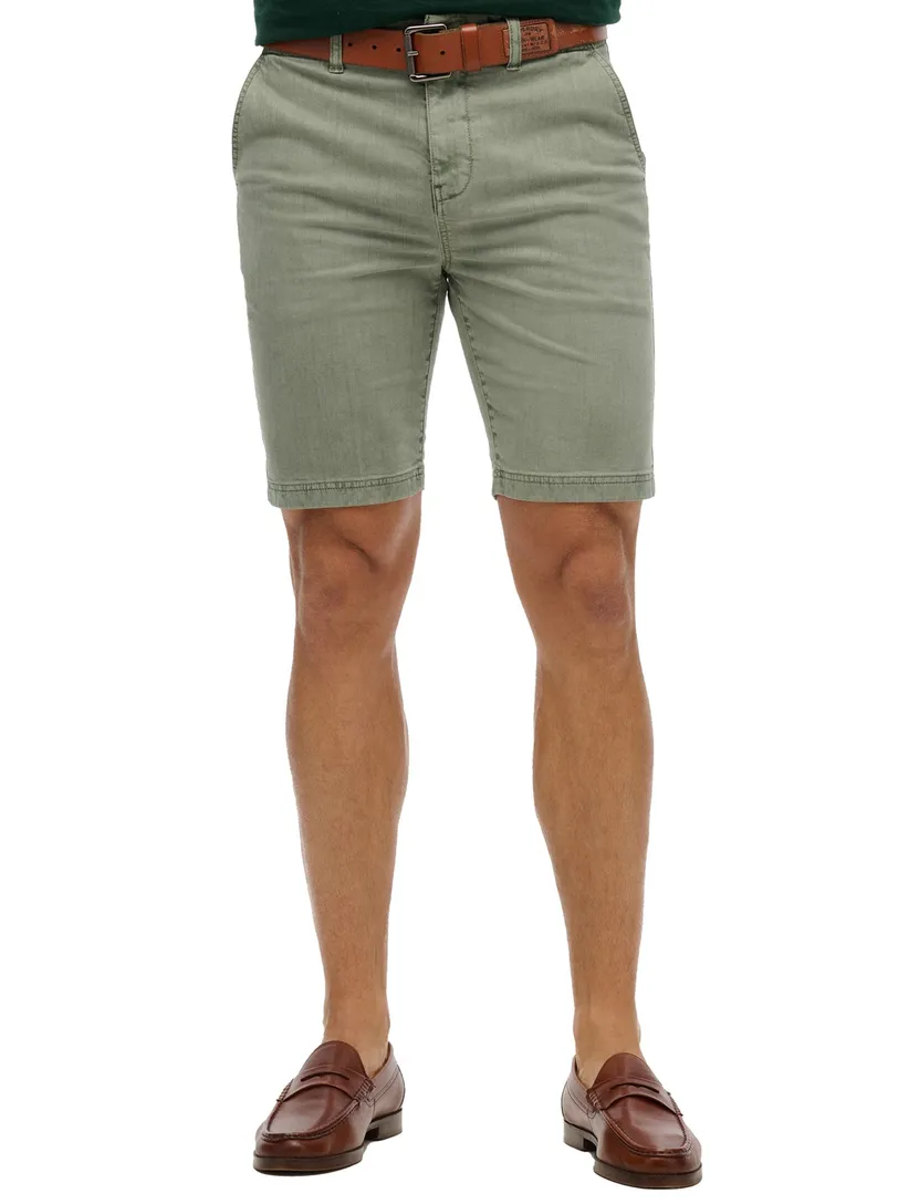 Superdry bermuda groen effen chino