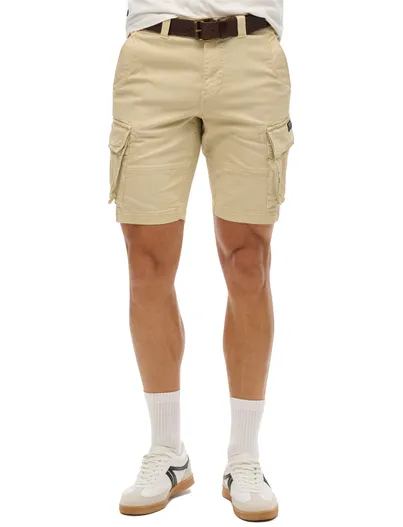 Superdry Superdry korte cargo beige effen