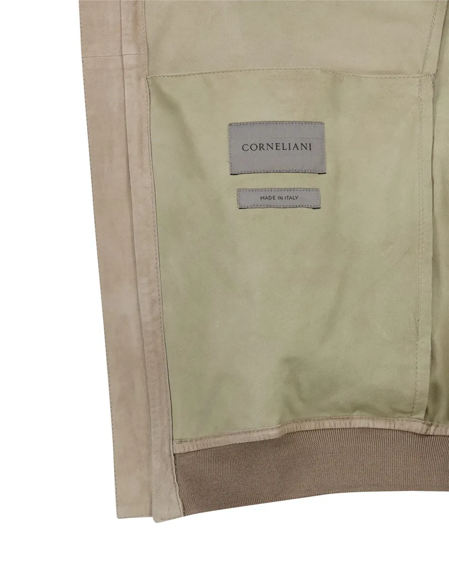 Corneliani jas beige lamsleer