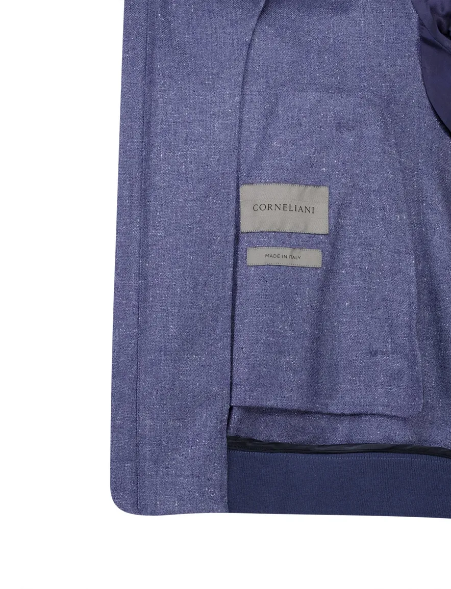 Corneliani bomber vest blauw zijde