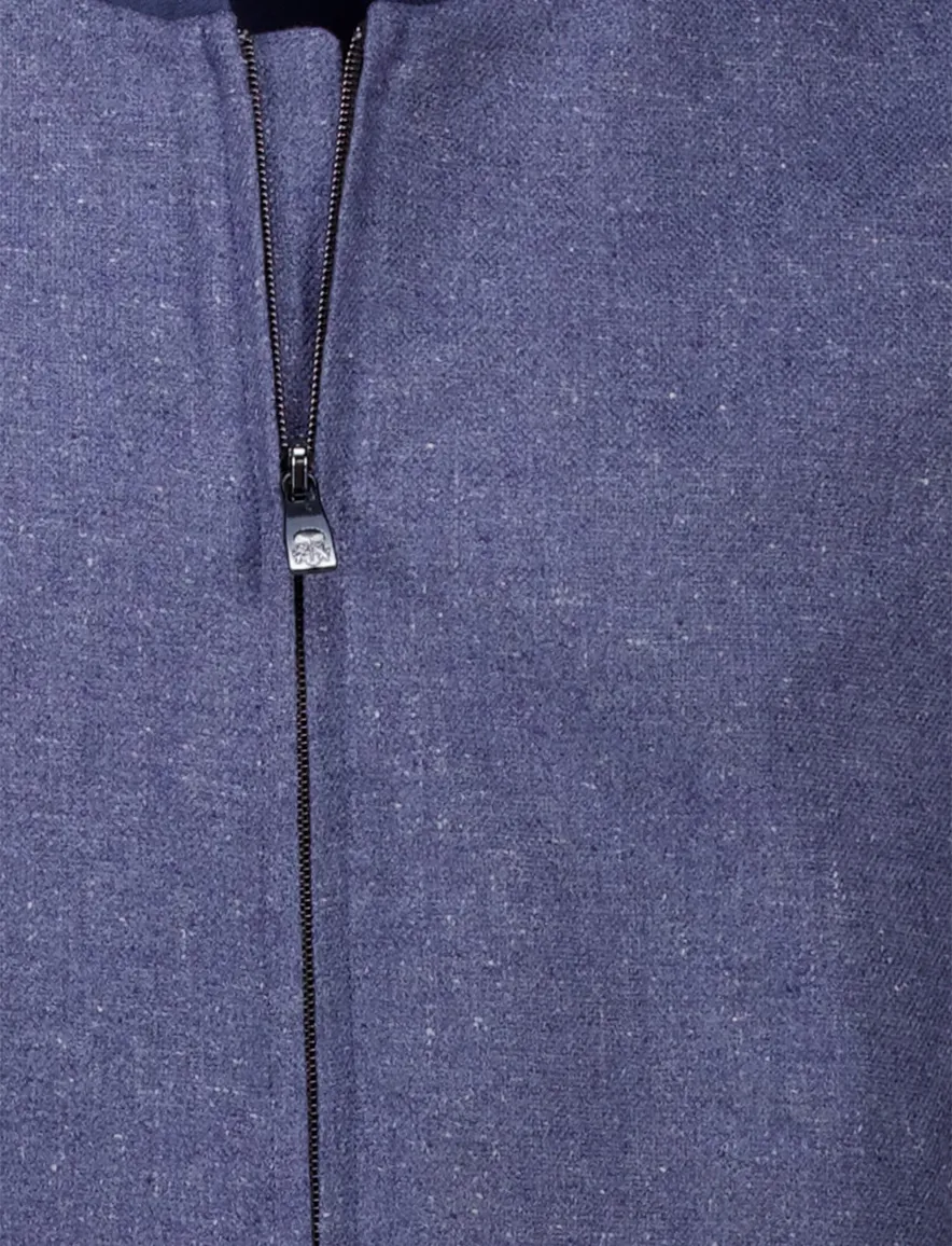 Corneliani bomber vest blauw zijde