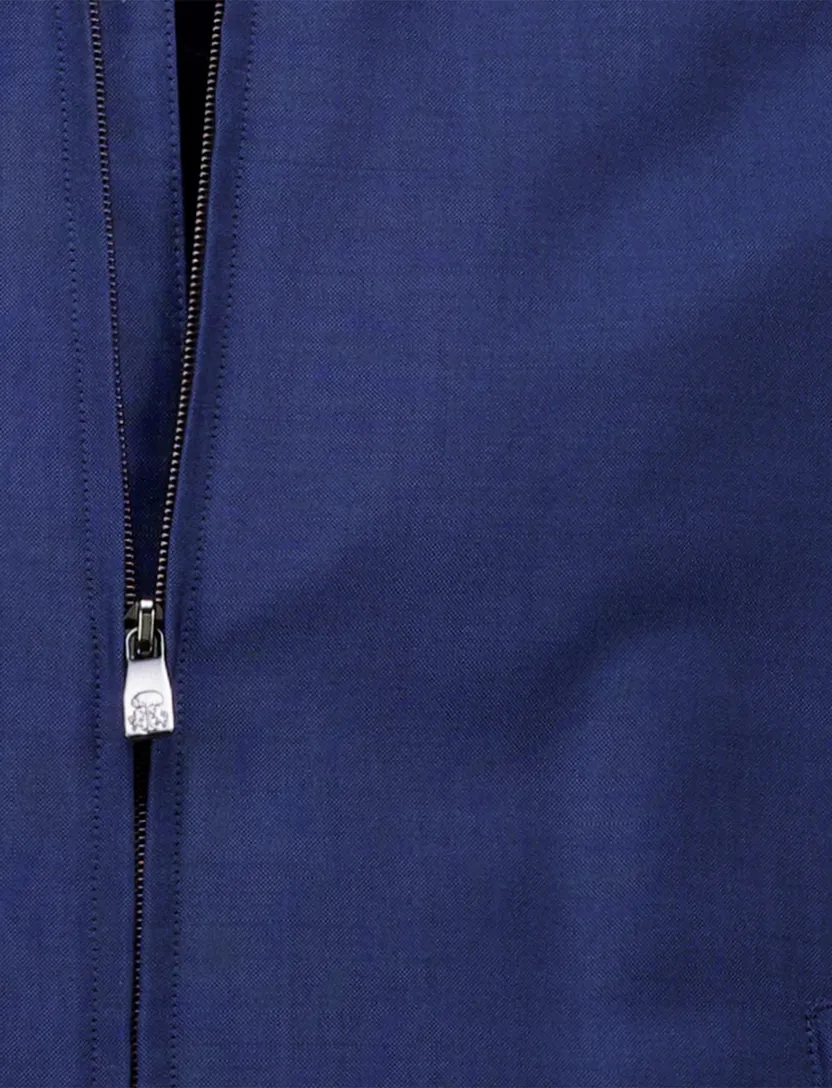 Corneliani zomerjas donkerblauw effen zonder capuchon