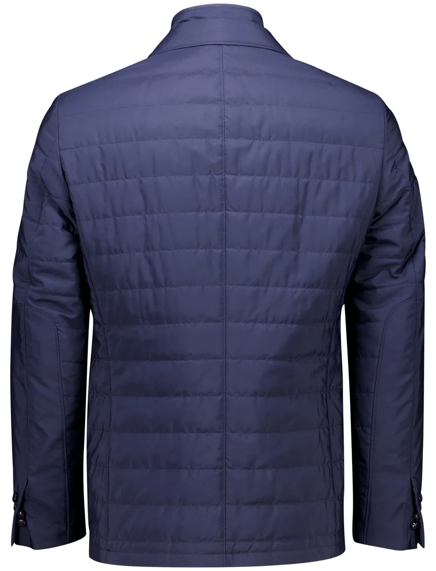 Corneliani jas donkerblauw side paddig fabric