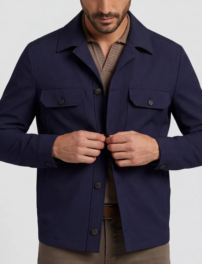 scheerwollen Corneliani jas effen donkerblauw normale fit
