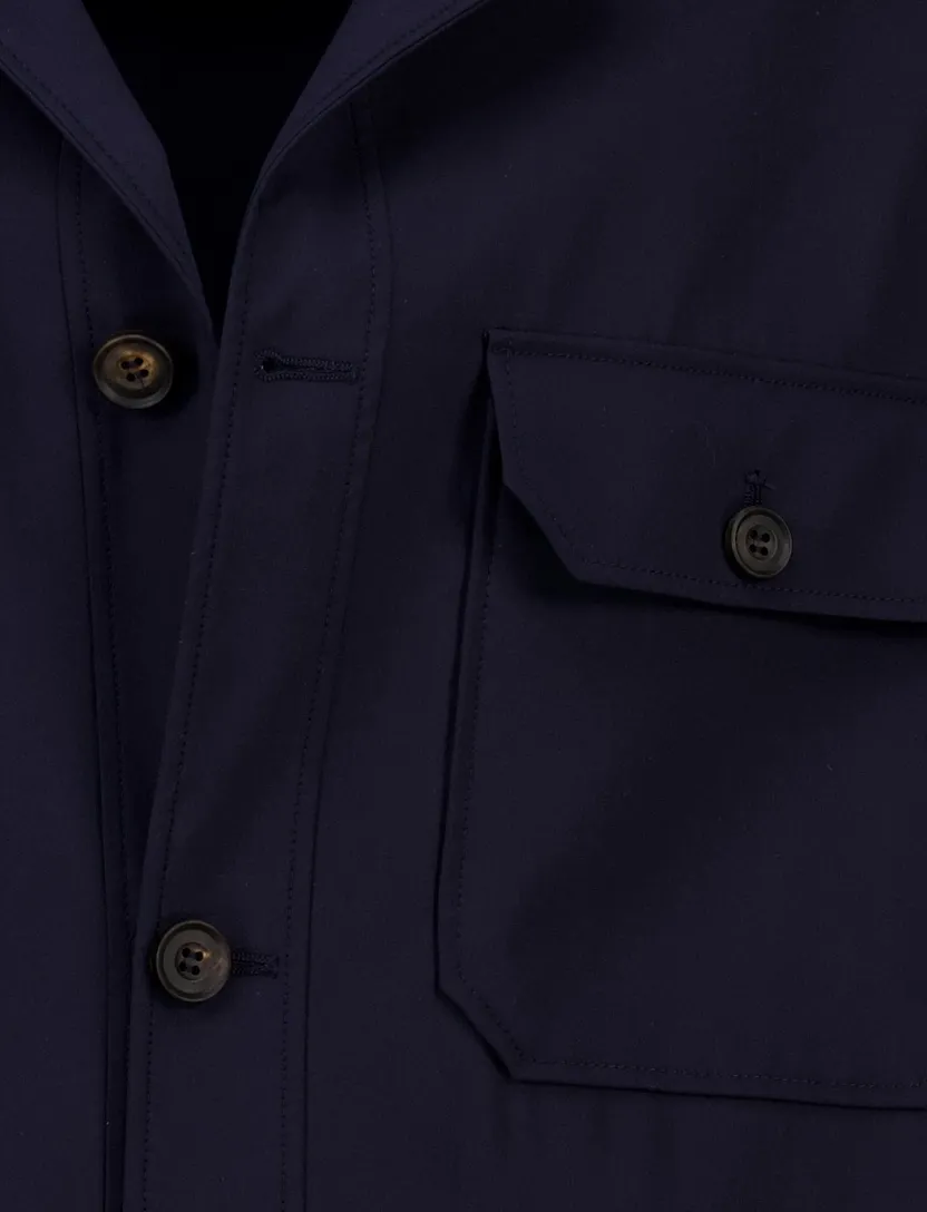 scheerwollen Corneliani jas effen donkerblauw normale fit