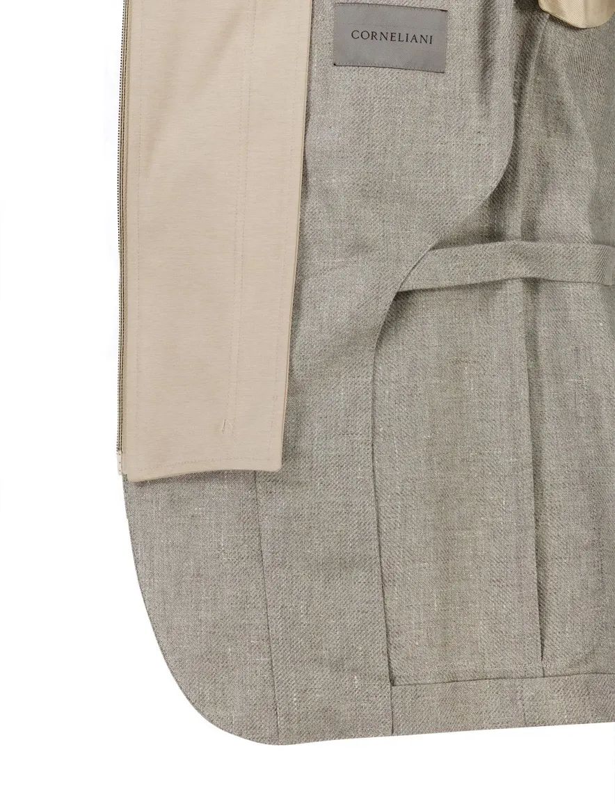 Corneliani colbertn katoen bruin