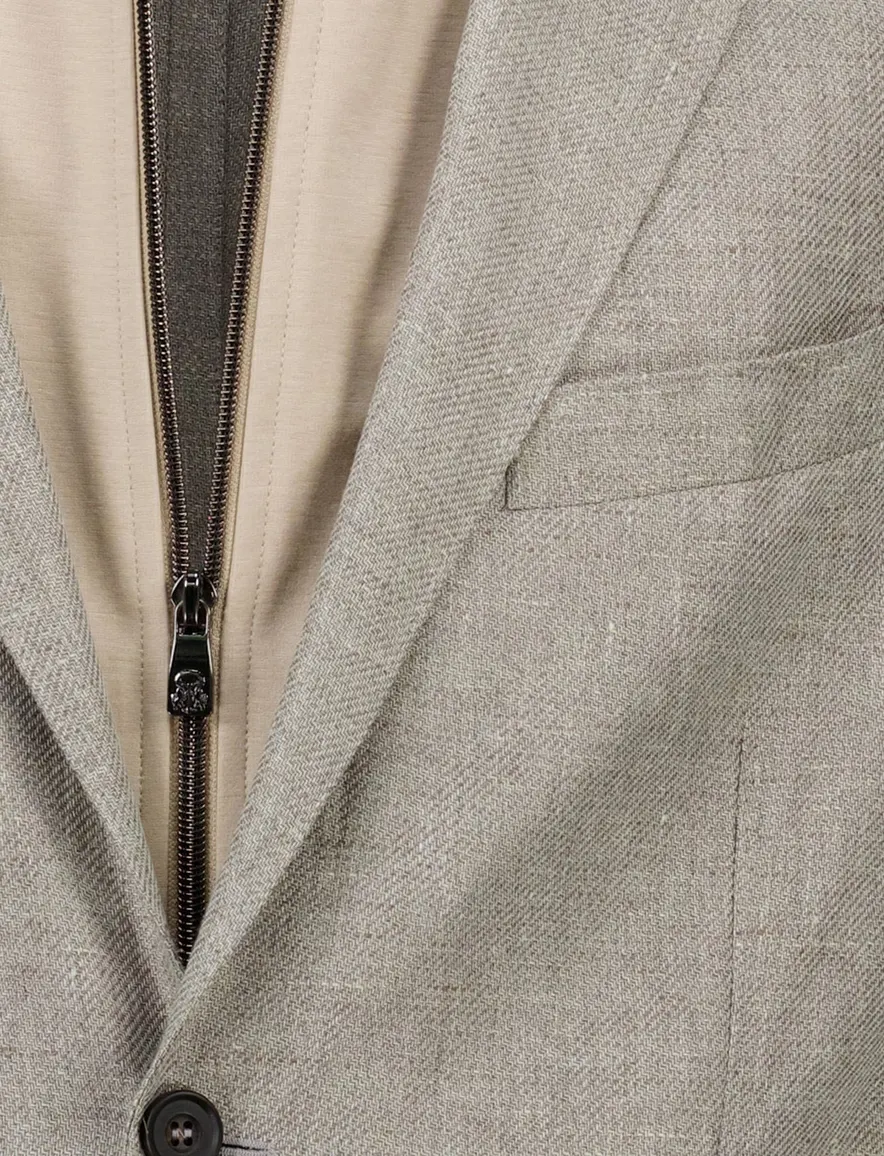 Corneliani colbertn katoen bruin