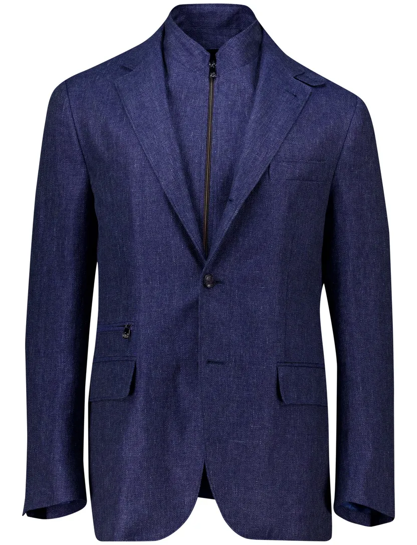 Corneliani colbert donkerblauw Sportswear met rits gemêleerd