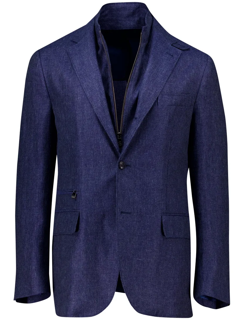 Corneliani colbert donkerblauw Sportswear met rits gemêleerd