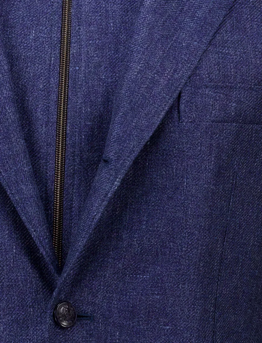 Corneliani colbert donkerblauw linnen mix Sportswear