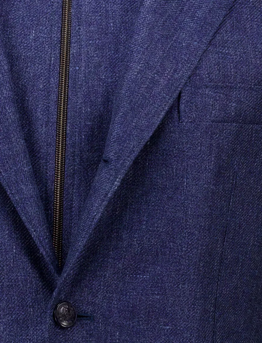 Corneliani colbert donkerblauw linnen mix Sportswear
