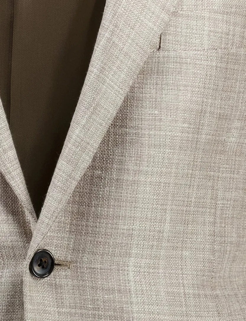 Corneliani colbert beige geprint wol