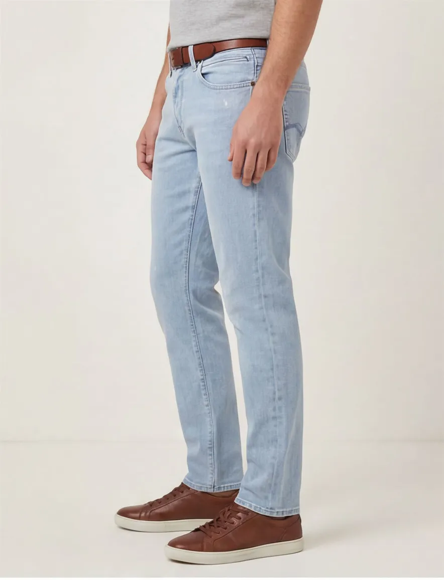 Replay jeans Grover straight fit licht blauw