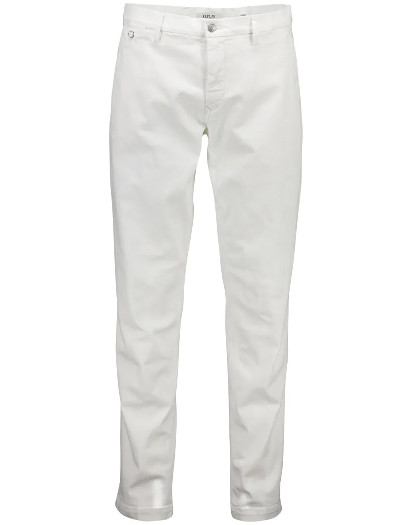 Replay chino wit Benni hyperflex effen slim fit