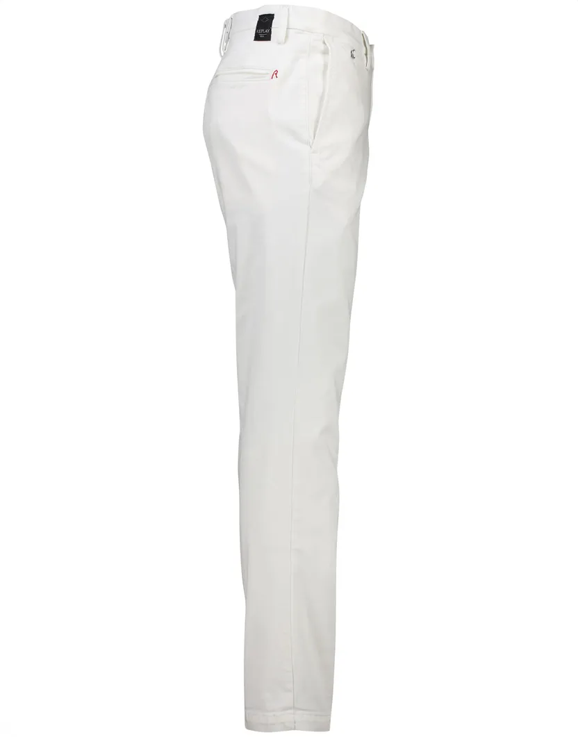 Replay chino wit Benni hyperflex effen slim fit