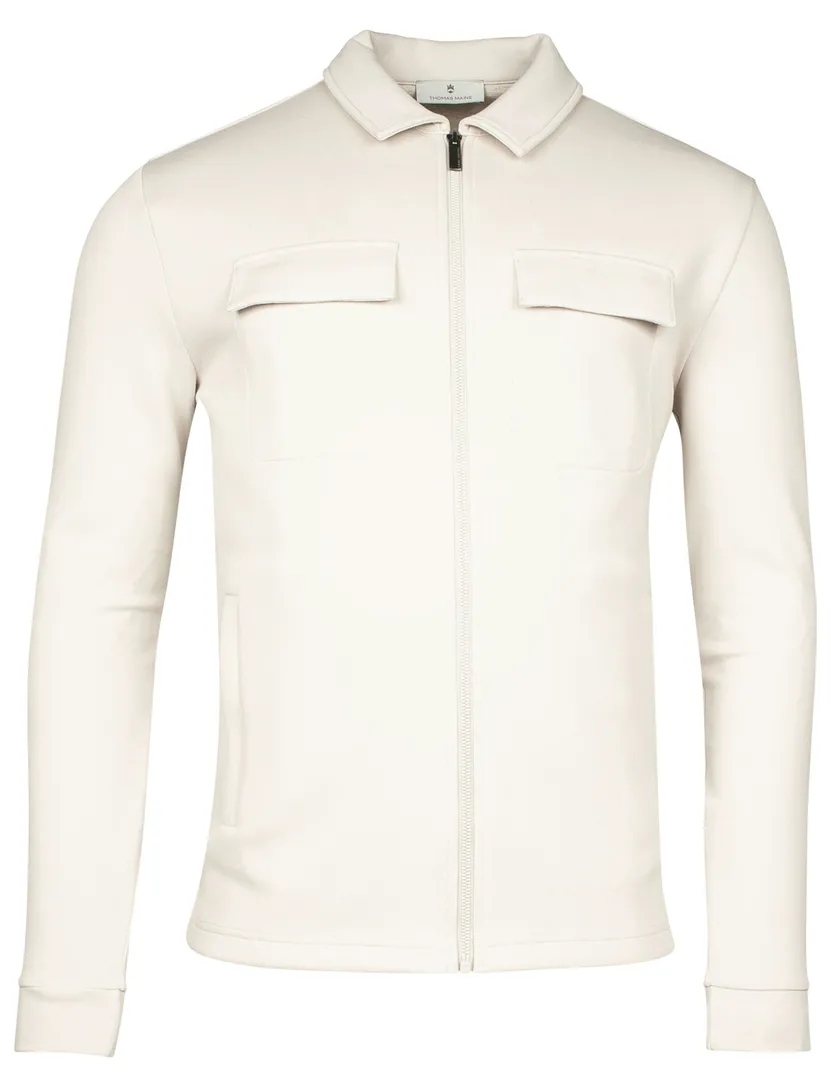 Thomas Maine vest beige effen