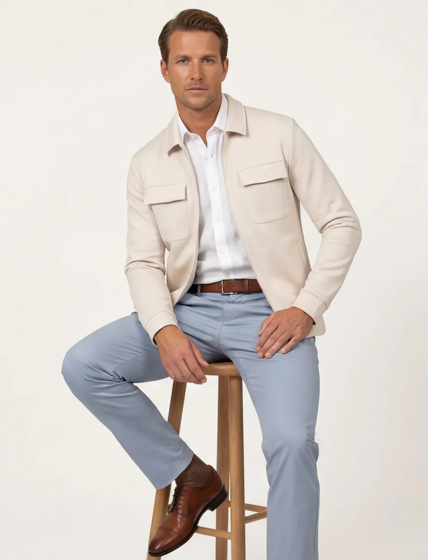 Thomas Maine vest beige