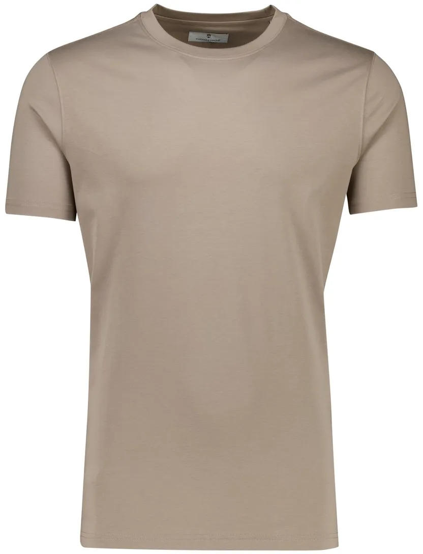 t-shirt Thomas Maine beige katoen