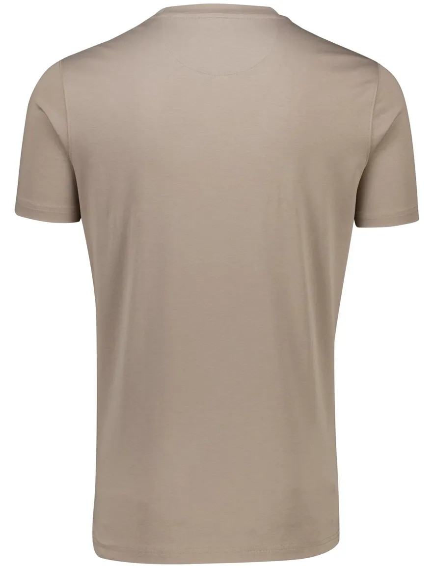 Thomas Maine t-shirt beige katoen