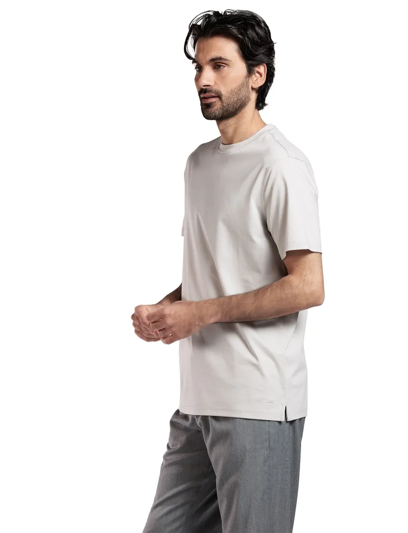 Thomas Maine t-shirt beige katoen