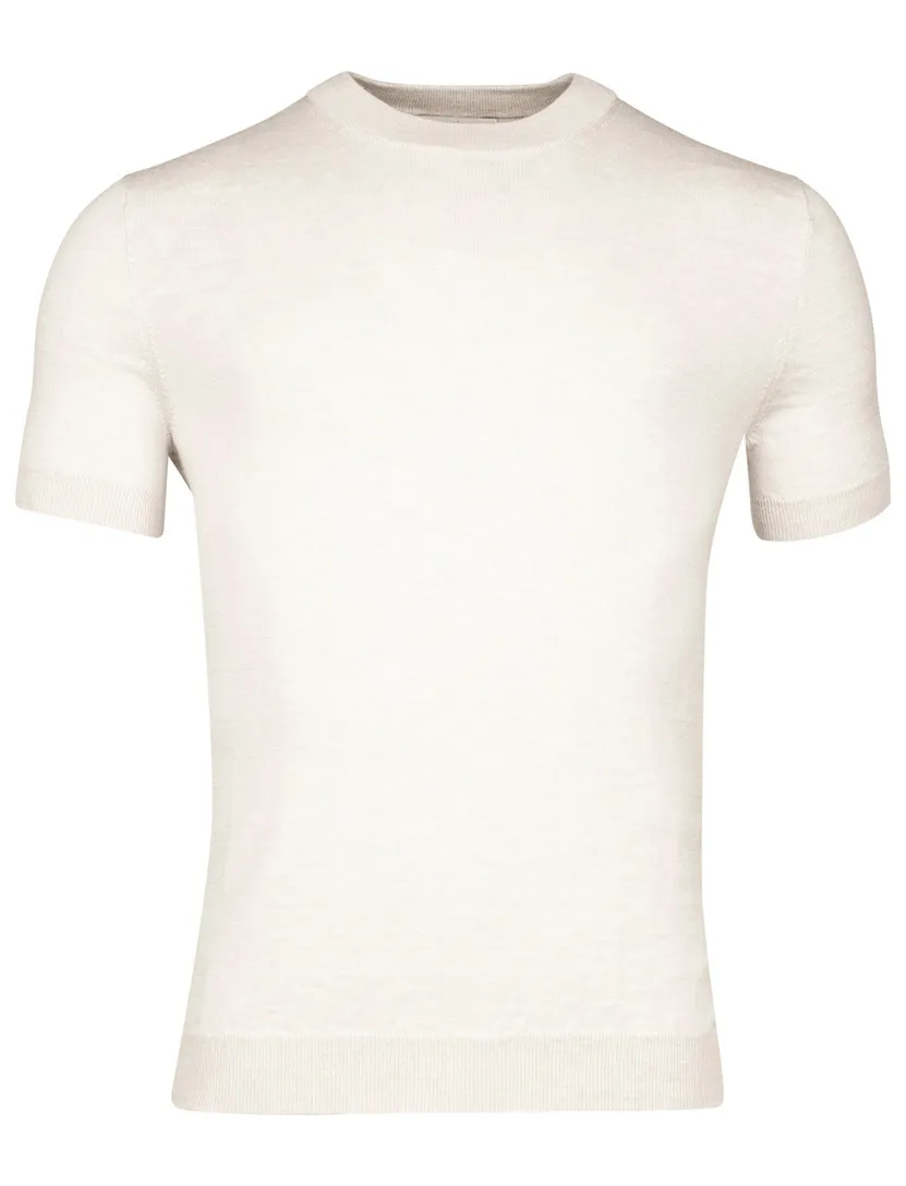 Thomas Maine t-shirt creme katoen