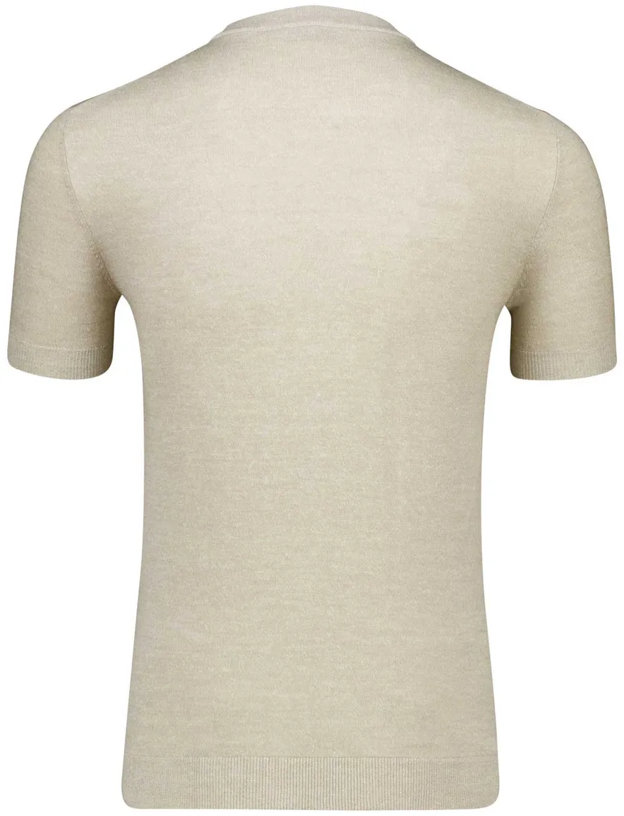 Thomas Maine t-shirt beige korte mouw