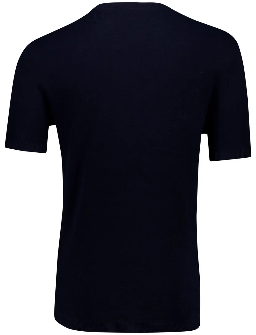 Thomas Maine trui korte mouw donkerblauw met ronde hals