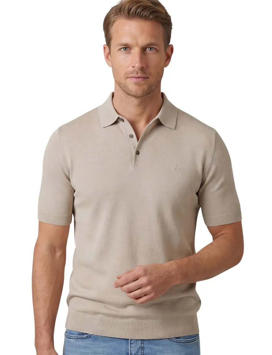 Thomas Maine polo-shirt beige