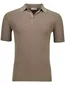 Thomas Maine polo taupe met boord