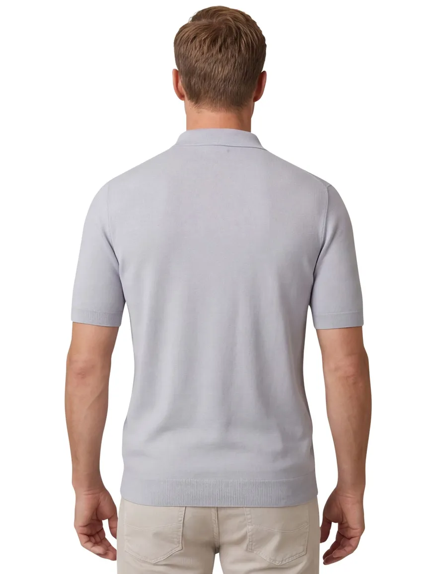Thomas Maine poloshirt korte mouw grijs