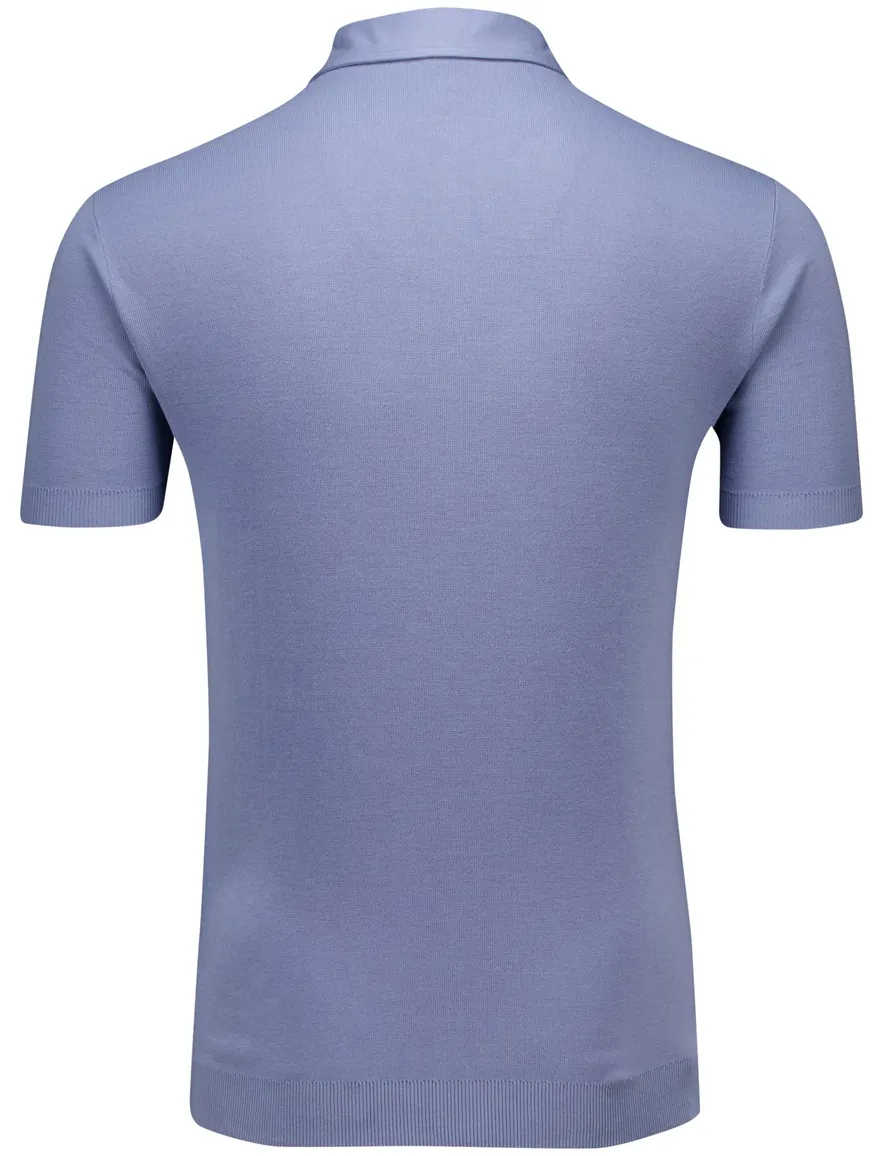 Thomas Maine polo blauw lyocell effen