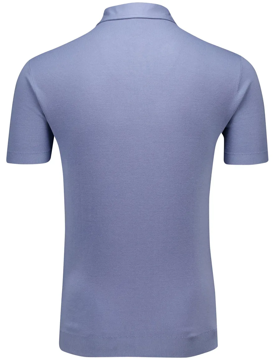 Thomas Maine polo blauw lyocell