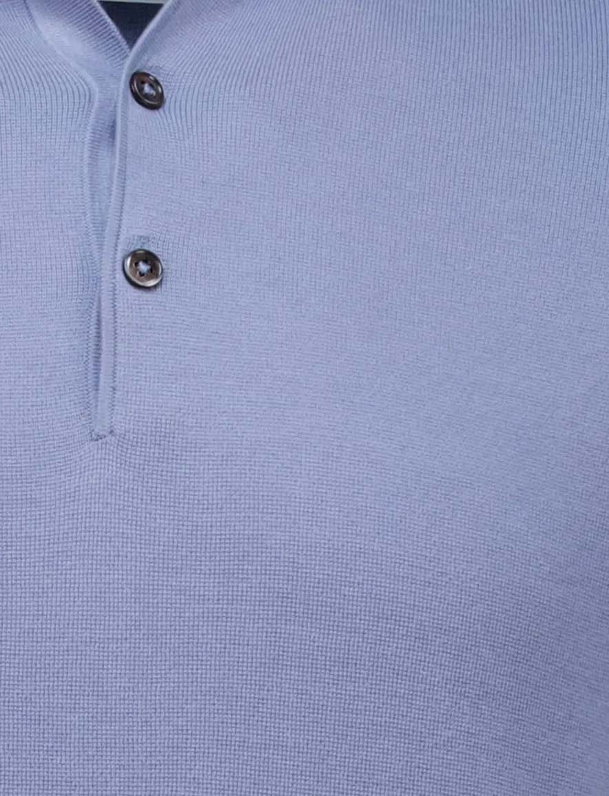 Thomas Maine polo blauw lyocell