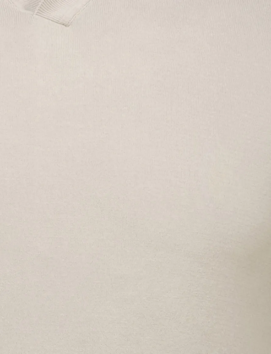 Thomas Maine trui polo beige normale fit katoen