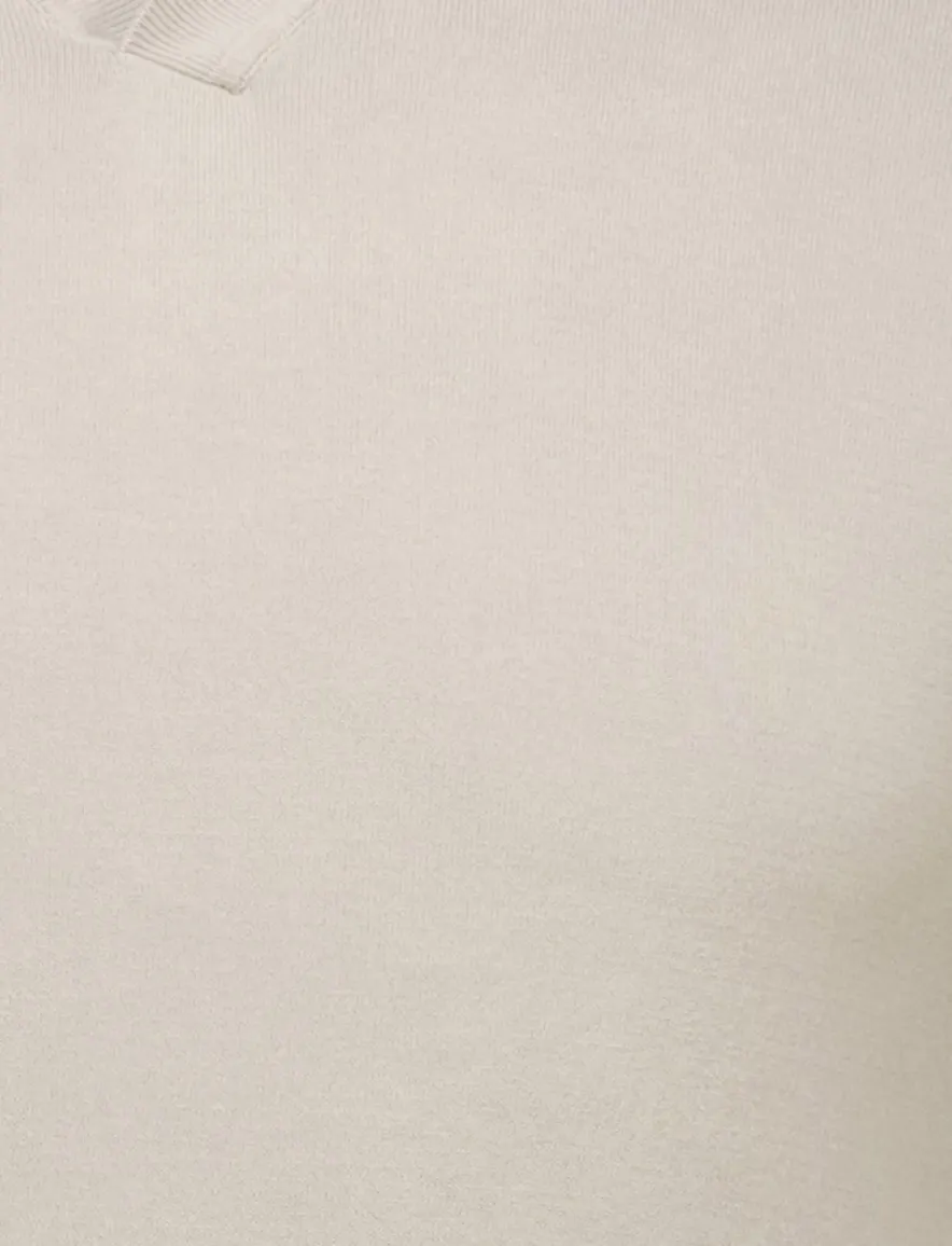 Thomas Maine trui polo beige normale fit katoen