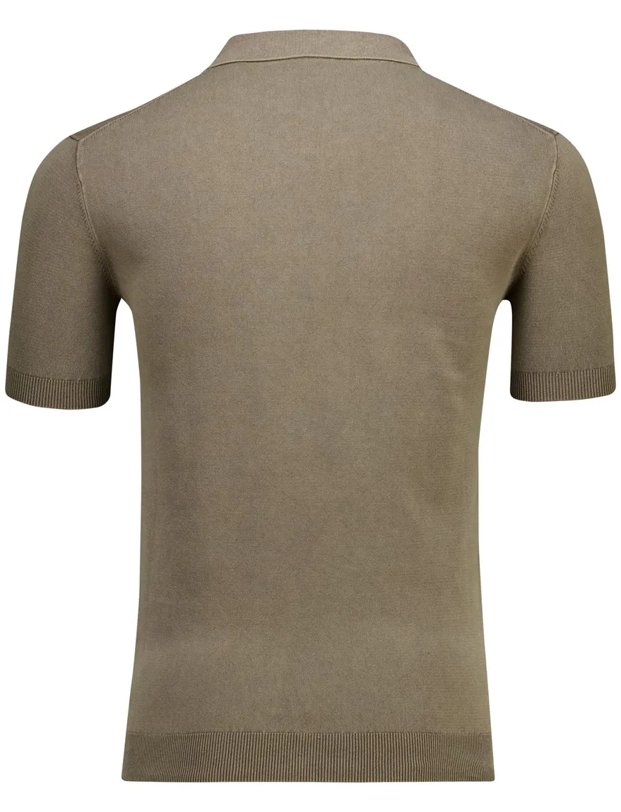 Thomas Maine trui t-shirt v-hals bruin