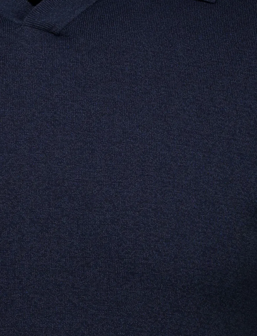 Thomas Maine polo v-hals donkerblauw normale fit