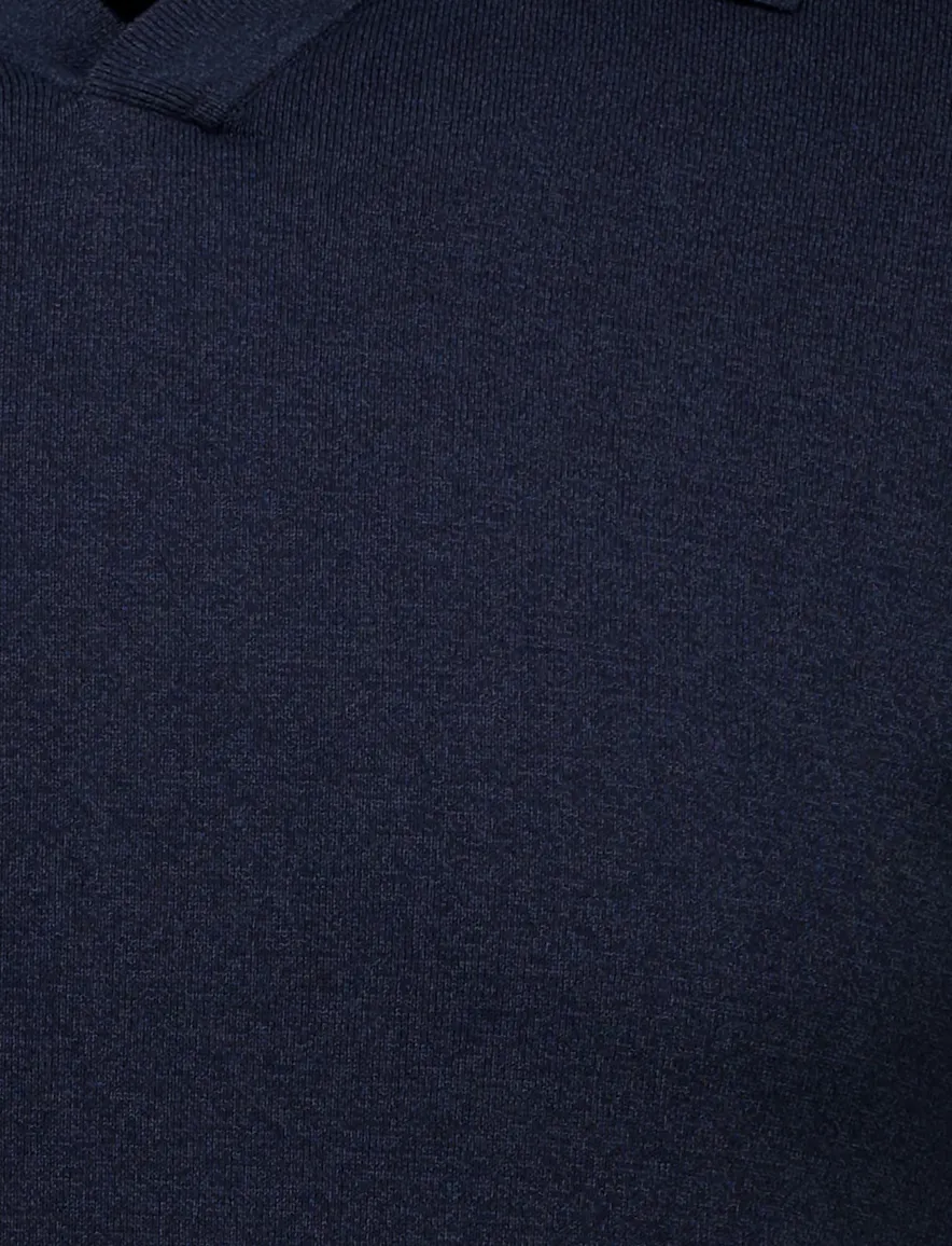 Thomas Maine polo v-hals donkerblauw normale fit