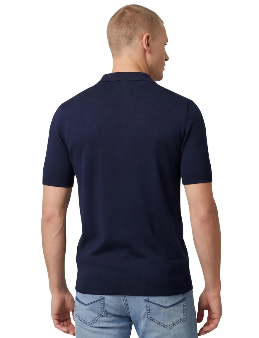 Thomas Maine polo v-hals donkerblauw normale fit